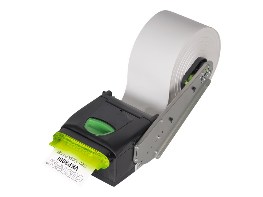 Custom VKP80III Belegdrucker Thermotransfer 203 dpi bis 250 mm/Sek. USB 2.0 RS232 Schwarz, Grün