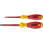 Wiha SoftFinish electric Xeno Schraubendrehersatz SB327 S2, Schlitz / Phillips Ausführung, 2-teilig Für Arbeiten im Bereich von spannungsführenden Teilen bis 1.000 V AC (SB327 S2)