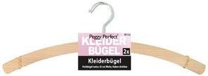 Peggy Perfect Holz-Kleiderbügel ohne Steg, natur, 2er Pack drehbarer Haken aus Metall, Breite: 420 mm - 1 Stück (90122)