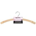 Peggy Perfect Holz-Kleiderbügel ohne Steg, natur, 2er Pack drehbarer Haken aus Metall, Breite: 420 mm - 1 Stück (90122)