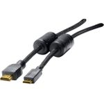 Mini HDMI Kabel, High Speed HDMI, vergoldet, HDMI St. A / HDMI Mini St. C, 3.0 m Hochwertiges Anschlusskabel zur Übertragung von digitalen Monitor- und TV-Signalen (128280)