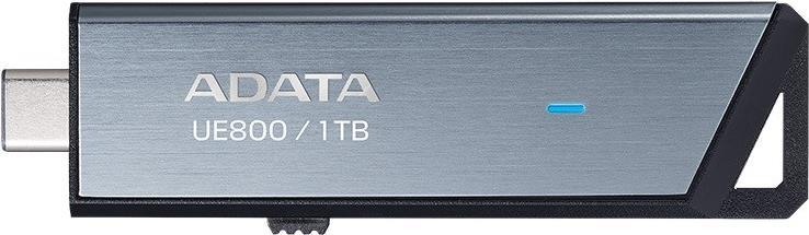 ADATA Flash Disk 1 TB UE800, USB 3.2 USB-C, Elite-Laufwerk, graues Metall, schwarzer Kunststoff (AELI-UE800-1T-CSG)