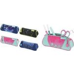 herlitz Schlamper-Etui Dreikant "Mix" aus Polyester, 1 Fach mit Reißverschluss, Dreikantform, - 4 Stück (300001567)