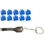 S/CONN maximum connectivity RJ45-Port Blocker mit Schlüssel (1x Schlüssel, 10x Schlösser), blau (08-01034)