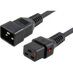 MicroConnect Powercord C19 IEC Lock - C20 black 1.5m PC2633 (MC-C19C20LOCK-1.5M)