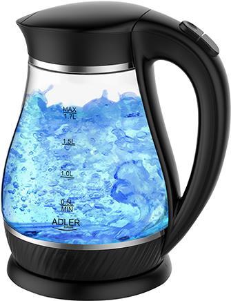 Adler AD 1274 Wasserkocher 1,7 l Transparent - Weiß 2200 W (AD 1274)