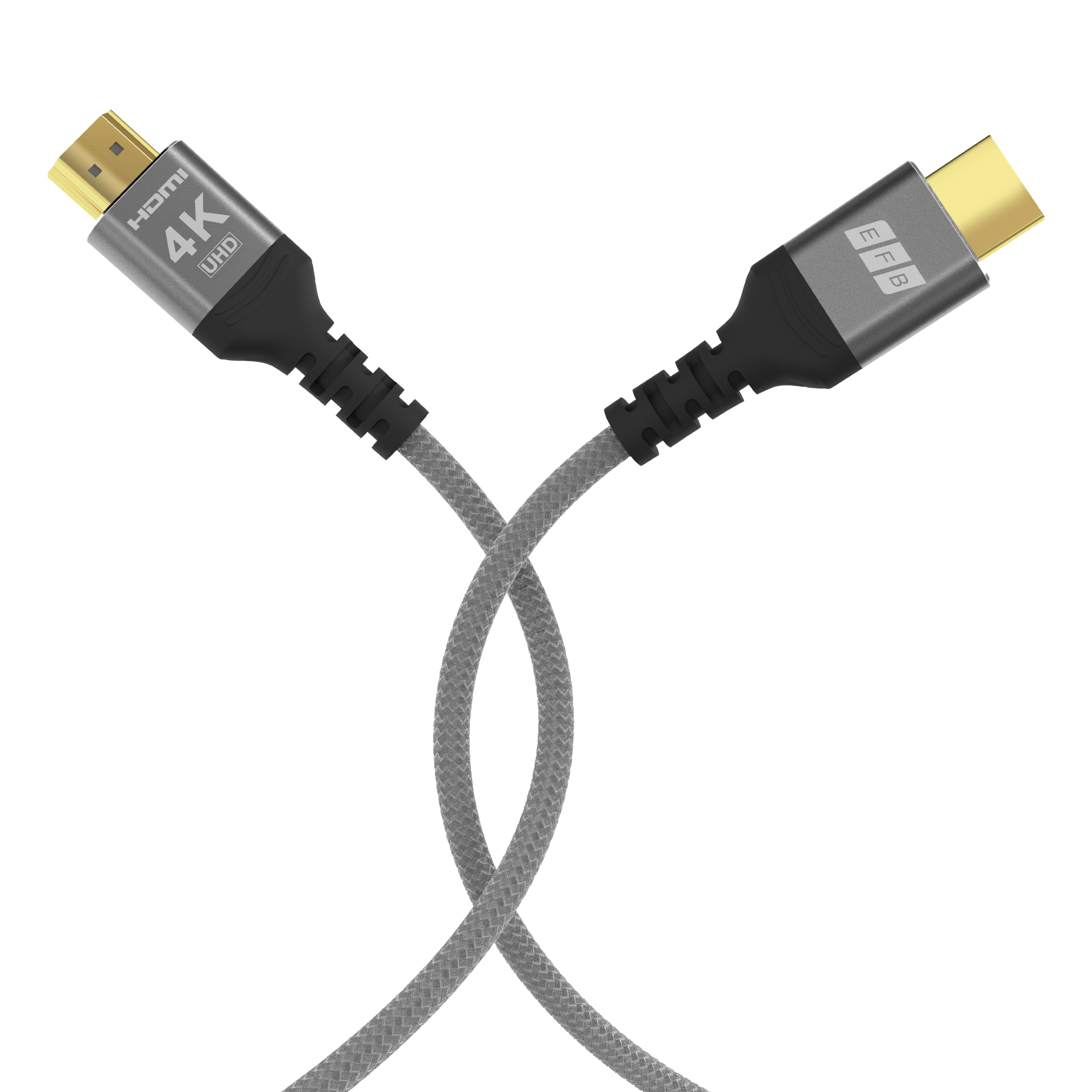 EFB Elektronik HDMI-Kabel 2.0 High-Speed mit Ethernet 1 m Grau