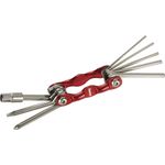 Hama 00178128. Typ: Fahrrad-Werkzeug-Set, Produktfarbe: Metallisch, Rot, Schraubenschlüssel-Typ: Sechskantschlüssel (00178128)