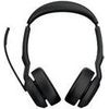 GN Jabra Jabra Evolve2 55 MS Stereo - Headset - On-Ear - Bluetooth - kabellos - aktive Rauschunterdrückung - USB-A - Schwarz - Zoom Certified, Zertifiziert für Microsoft Teams, Cisco Webex Certified, optimiert für UC, Alcatel-Lucent-zertifiziert, Avaya Certified, Unify Certified, MFi Certified, Google Meet Certified, Amazon Chime Certified, Google Fast Pair Certified (25599-999-999)