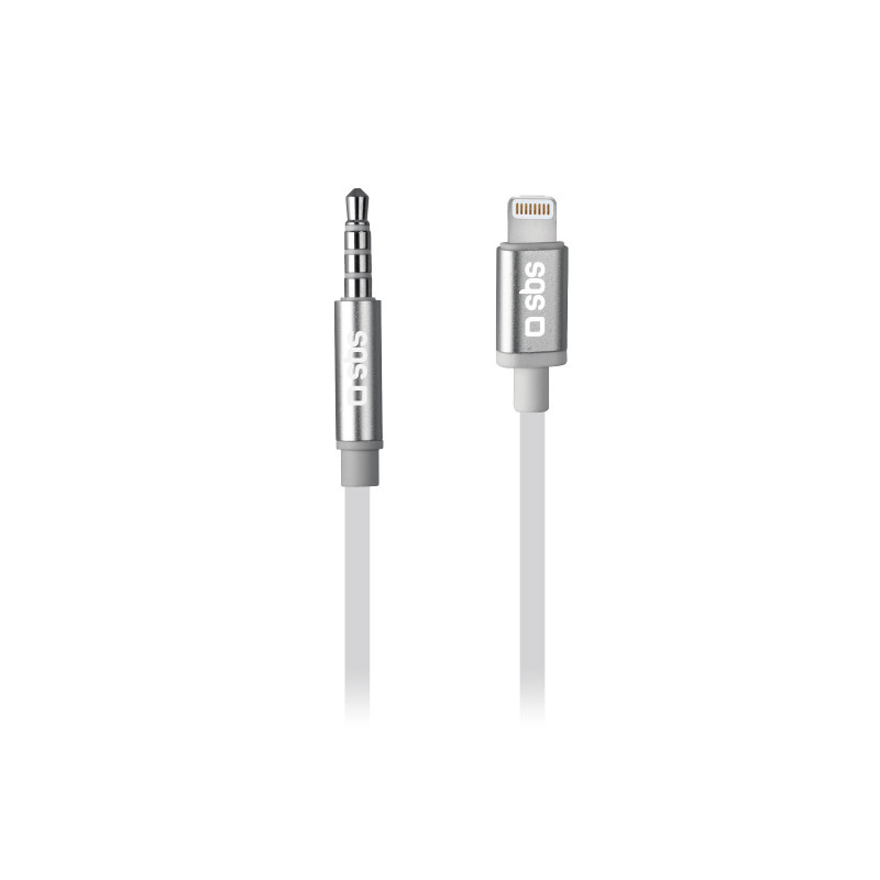 SBS Lightning auf 3,5 mm Kopfhöreradapter 15 cm Weiß