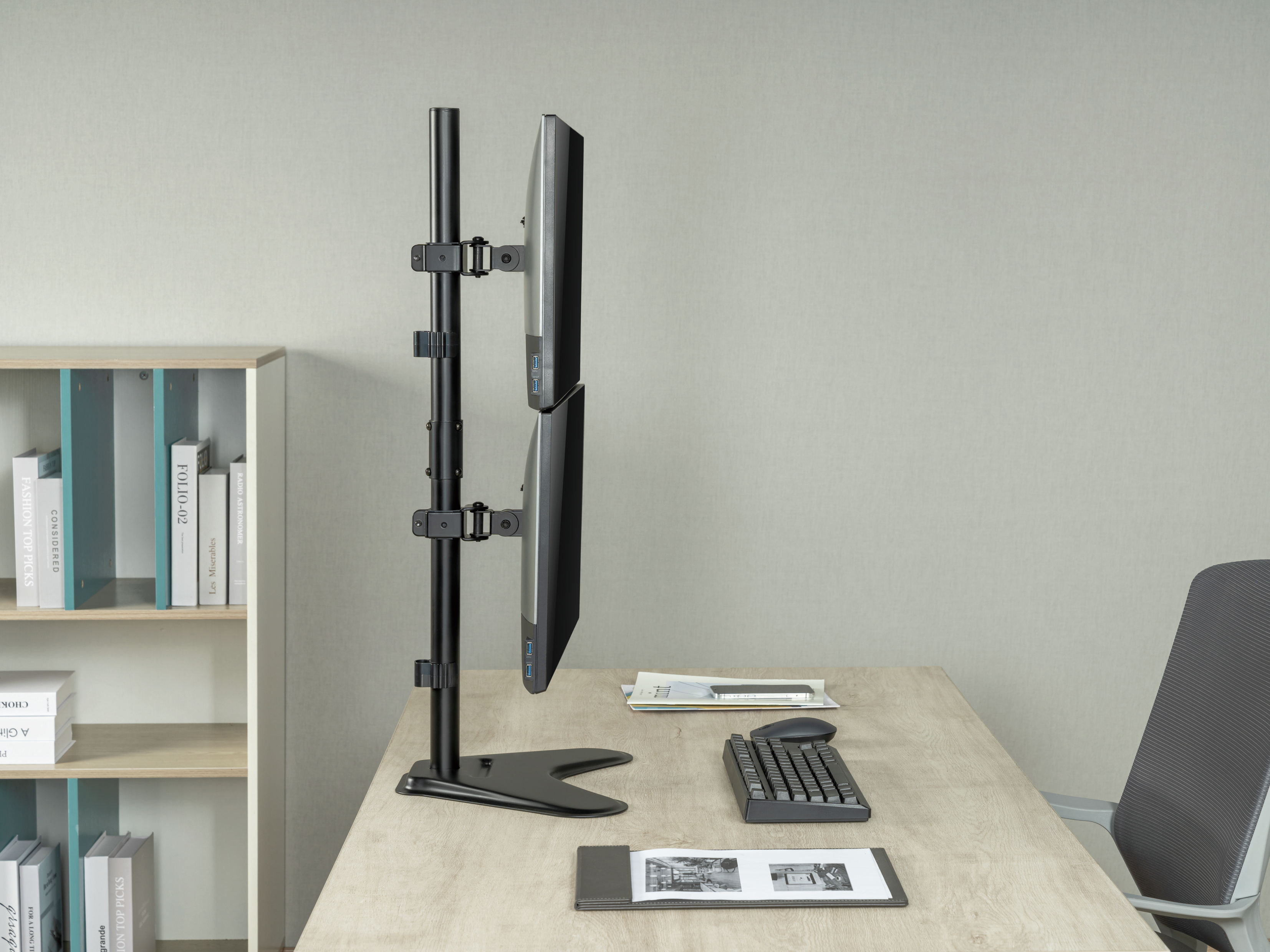 equip Dual-Monitorständer 17"-32" je 9 kg 360° Höhenverstellung Schwarz
