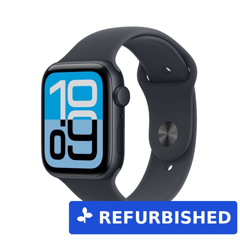 Apple Watch SE 3 Aluminium 44mm Mitternacht (Sportarmband mitternacht) S/M (MEHN4ZR/A) (geöffnet)