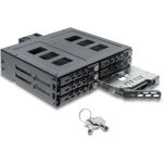 Delock 5.25? Wechselrahmen für 6 x 2.5? SATA oder SAS HDD / SSD mit Schloss (47142)