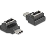 Delock Adapter USB 10 Gbps Type-C Stecker zu Typ-E Key A Buchse schwarz (67235)