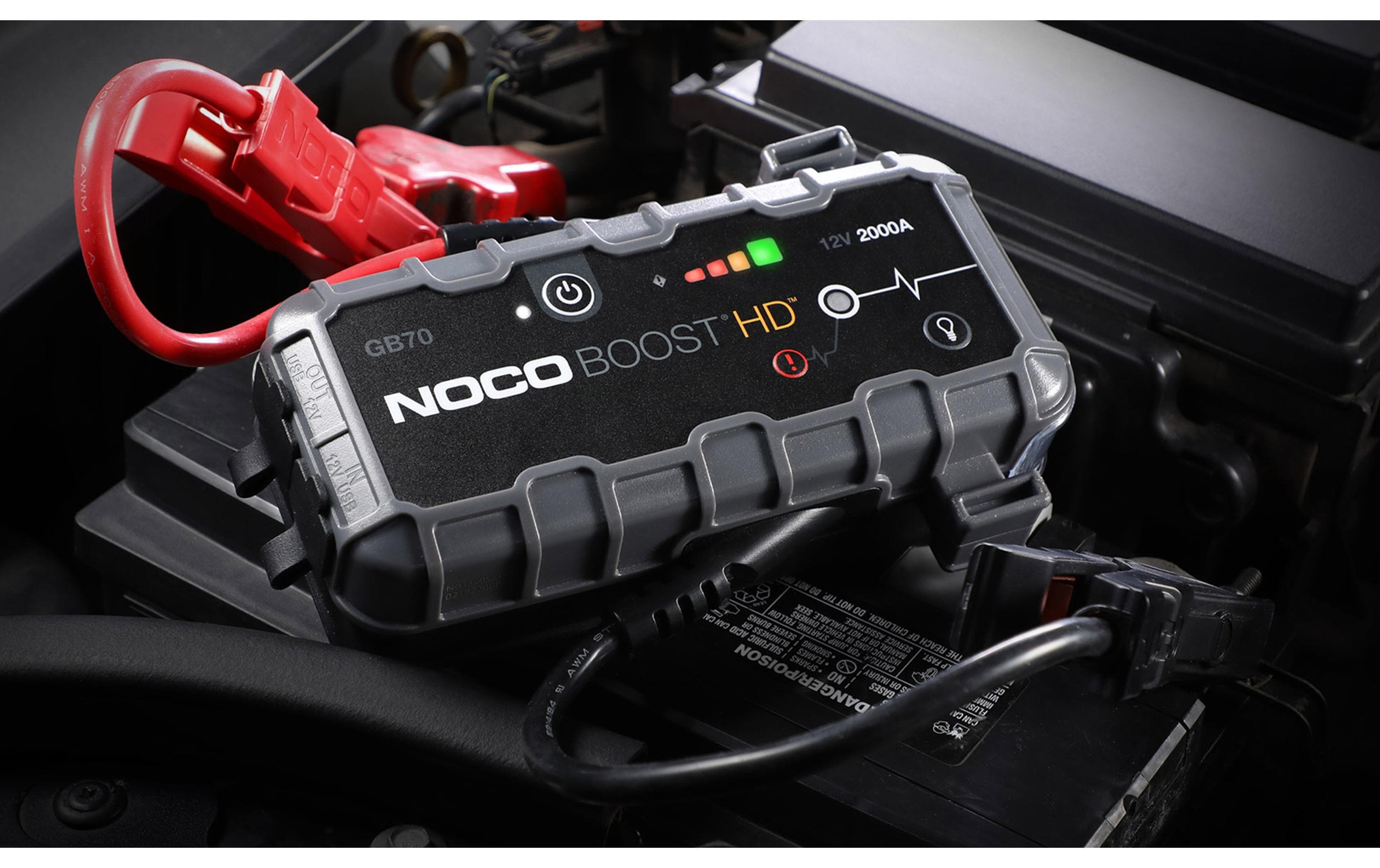 NOCO Boost GB70 12V 2000A Starthilfegerät mit Powerbank Schwarz/Rot