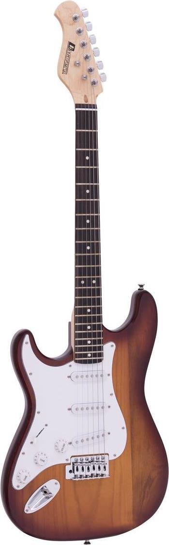 DIMAVERY ST-203 E-Gitarre LH, sunburst (26211135)