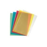 LEITZ Sichthülle Standard, A4, PP, genarbt, gelb, 0,13 mm oben und seitlich offen, dokumentenecht, mit Daumenaus- (4000-00-15)