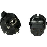 EFB-Elektronik Netzadapter CEE7/7 auf IEC C13, Schutzkontaktstecker - Kaltgerätebuchse Hersteller: EFB Elektronik (EB515.6)