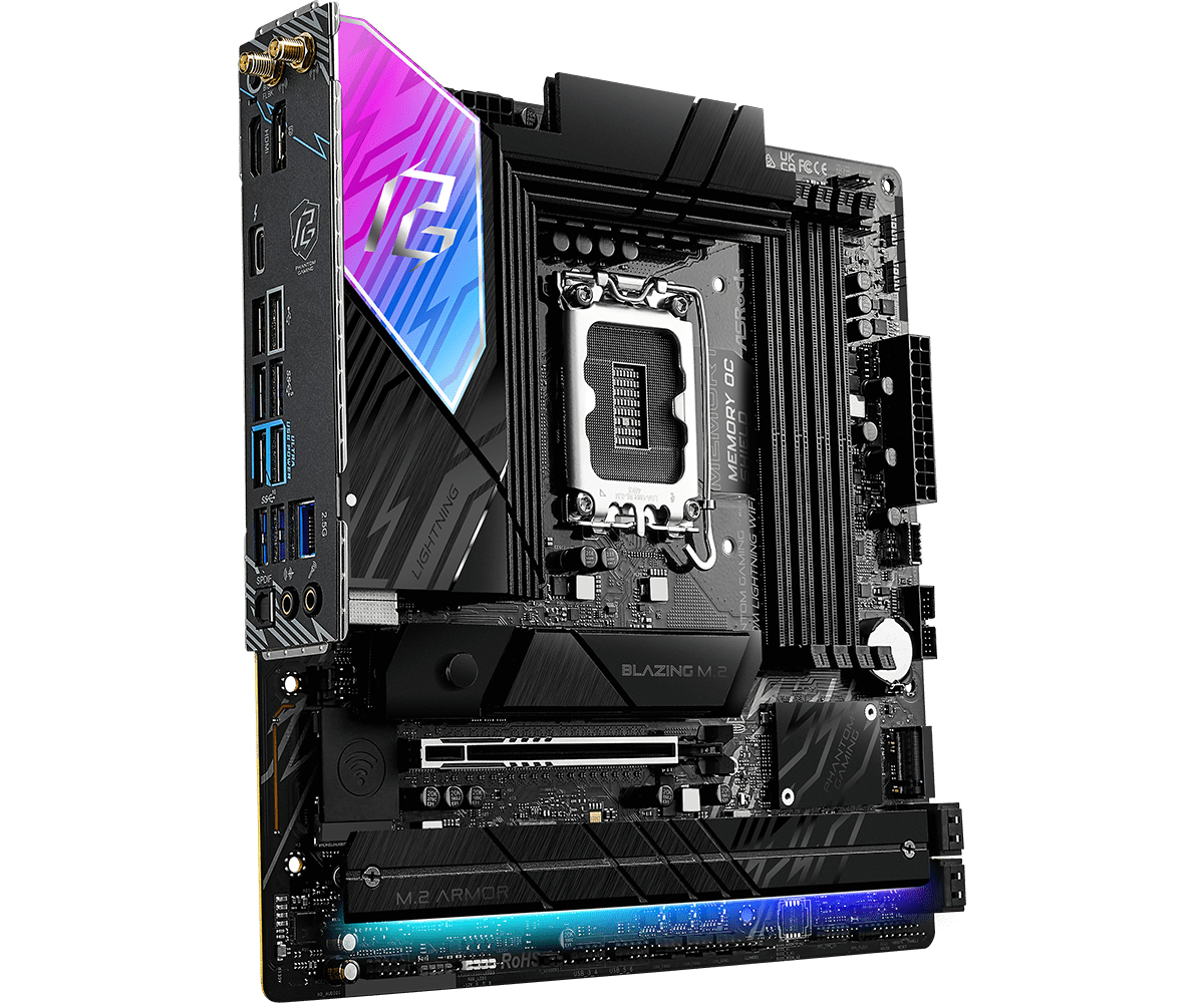 ASRock Phantom Gaming B860M Lightning WiFi DDR5 LGA 1851 micro ATX Schwarz