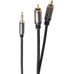 shiverpeaks BS20-32155. Anschluss 1: 3.5mm, Steckverbinder 1 Geschlecht: Männlich, Anschluss 2: 2 x RCA, Steckverbinder 2 Geschlecht: Männlich, Beschichtung Steckerkontakte: Gold, AWG Kabelgröße: 28, Kabellänge: 1,5 m, Produktfarbe: Schwarz (BS20-32155)