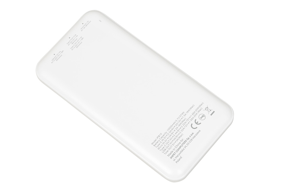 iBOX PB10 Powerbank 10000 mAh 20 W Weiß