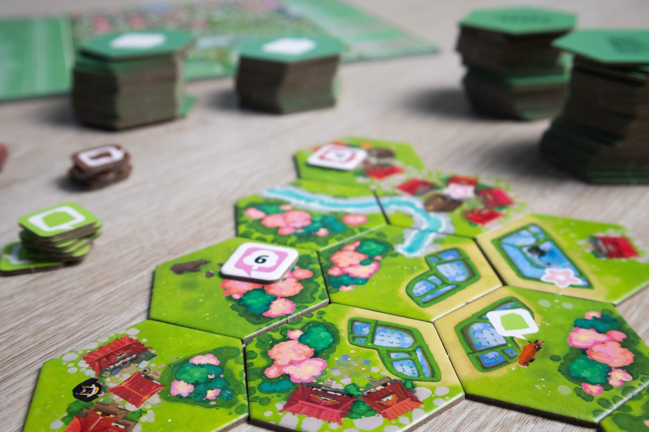 Pegasus Spiele Dorfromantik – Sakura Familienspiel 1–6 Spieler