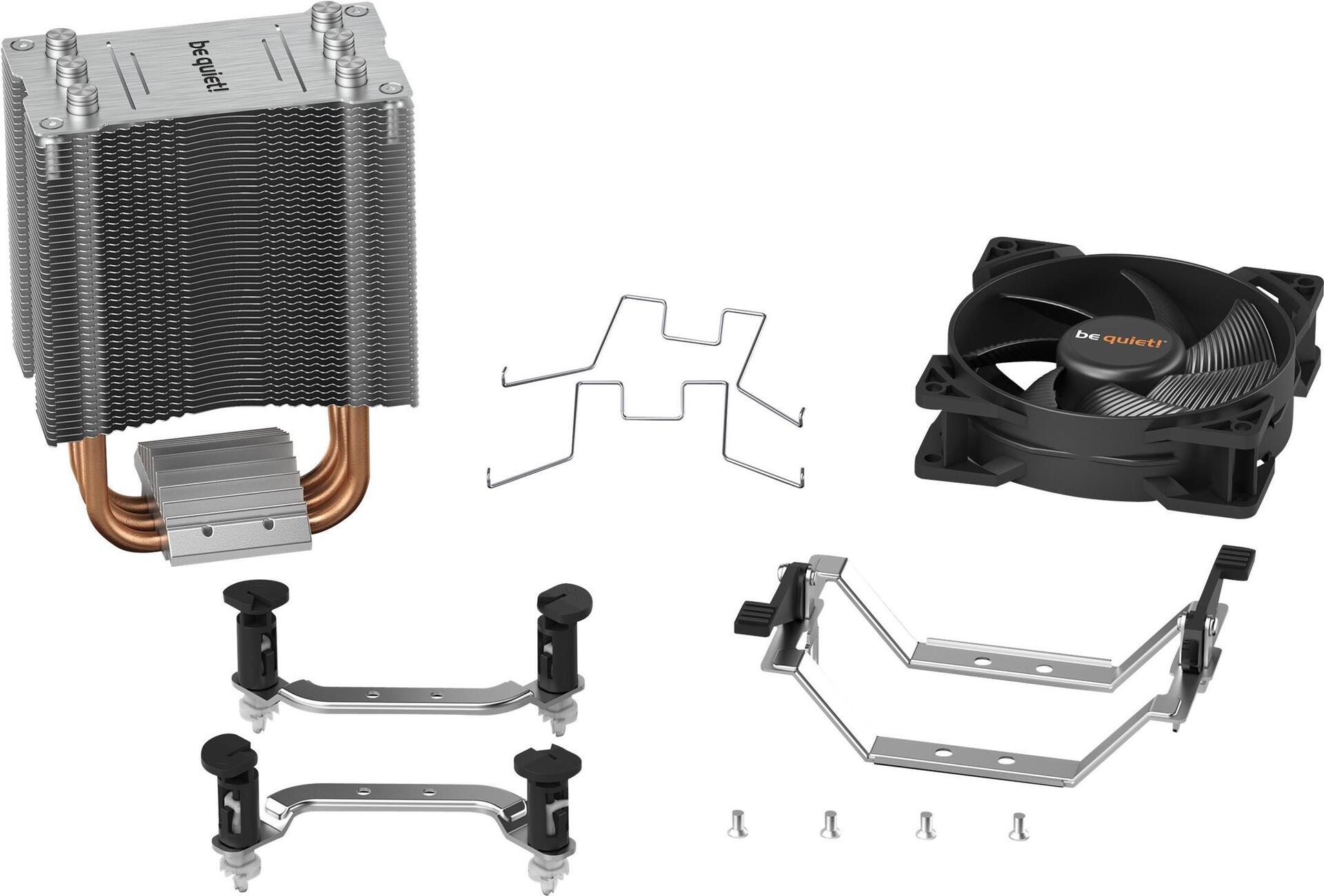 be quiet! Pure Rock Slim 2 Prozessor-Luftkühler 130W TDP 92mm Lüfter Silber