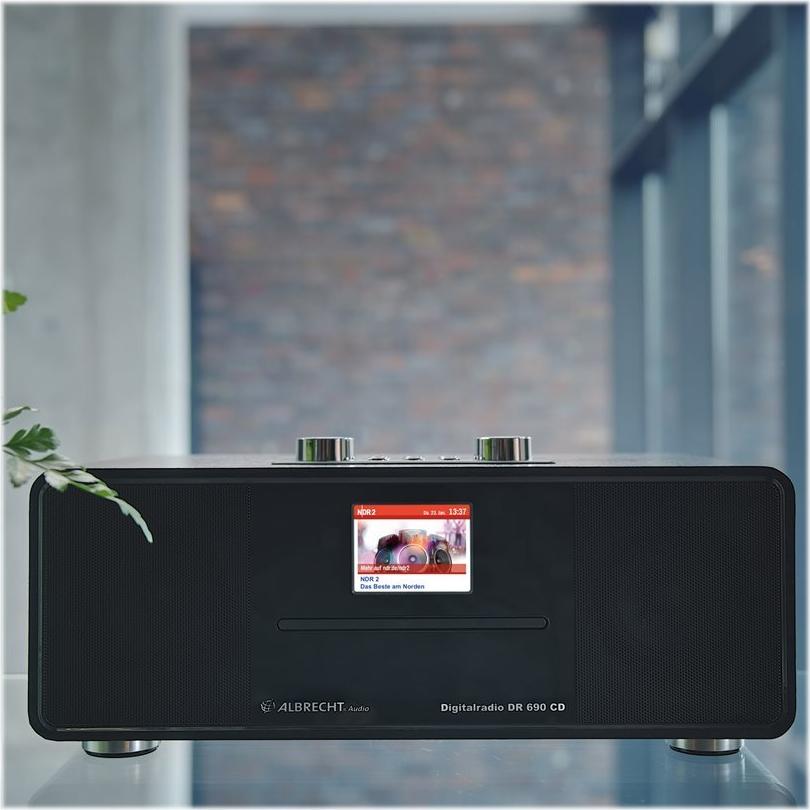 Albrecht DR 690 CD Hybridradio mit Bluetooth und CD-Player Schwarz