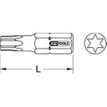 KS TOOLS 1/4" EDELSTAHL Bit TX, 25mm, T30 (910.2331)