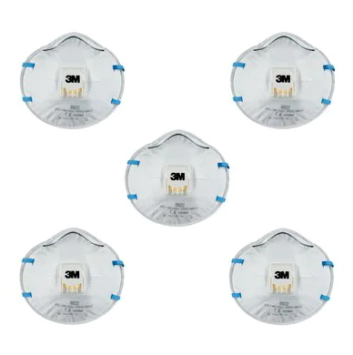 3M Cool Flow 8822 FFP2 NR D Atemschutzmaske Halbmaske 5 St. Weiß