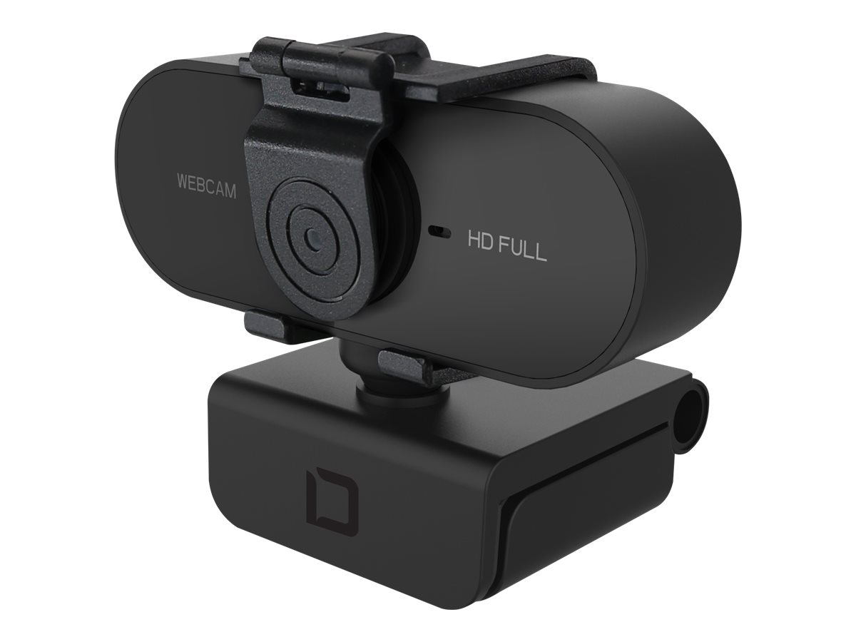 Dicota Webcam PRO Plus Full HD 1920 x 1080 USB 2.0 Schwarz