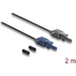 Delock LWL POF Kunststoff Kabel HFBR 4503-4513Z Simplex Stecker zu Simplex Stecker 2 m (90999)