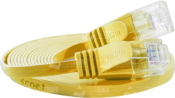 SLIM U6 015 GE - Cat.6 SLIM-Patchkabel, U/UTP, 0,15 m, gelb (PKW-SLIM-KAT6 0.15 GE)