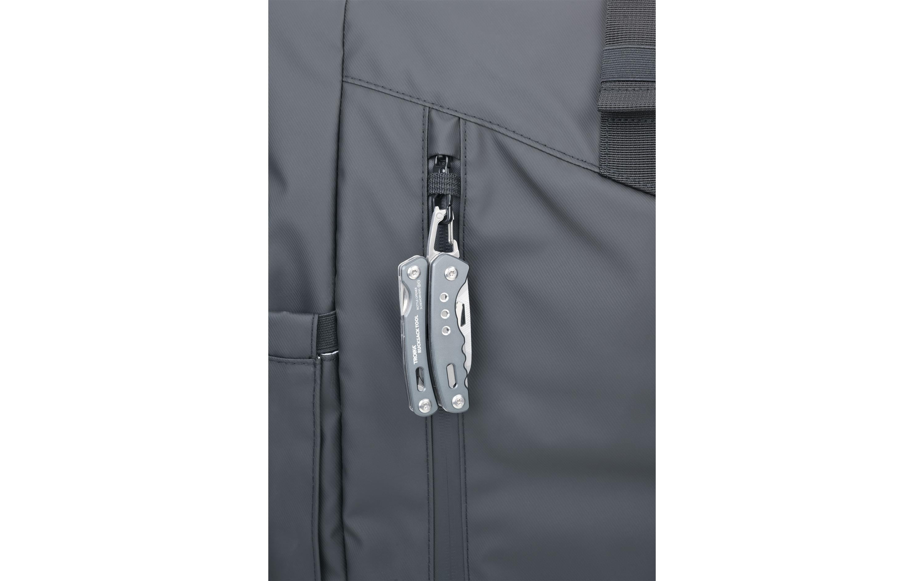 Troika Taschenmesser Rucksack Tool mit 15 Funktionen Grau