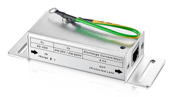 Zyxel SURGEPRO-GE 1G Ethernet PoE++ Überspannungsschutz Silber