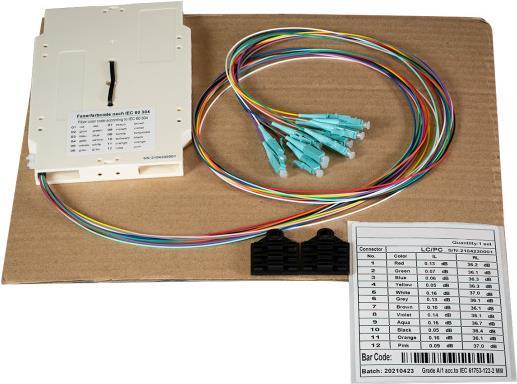 EFB-Elektronik Bestückte Spleißkassette mit farbigen abgesetzten Pigtails LC OS2 Hersteller: EFB Elektronik (53100.207)