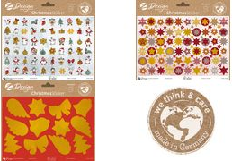 AVERY Zweckform ZDesign Trend Sticker WEIHNACHTEN Motiv: Beschriftungslabels gold, Blattformat: DIN A5, - 1 Stück (54618)