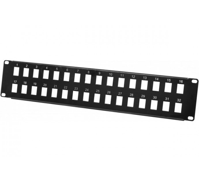exertis Connect Modulträger für 32 Keystone-Module 19" 2U STP Schwarz