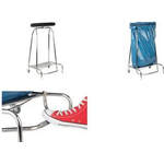 APS Müllsackständer, 120 Liter, silber aus Edelstahl, 2 Lenkrollen mit Feststellern, - 1 Stück (580)