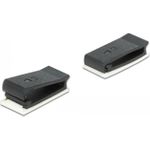 DeLOCK Kabelhalter Schwarz (Packung mit 10) (60185)