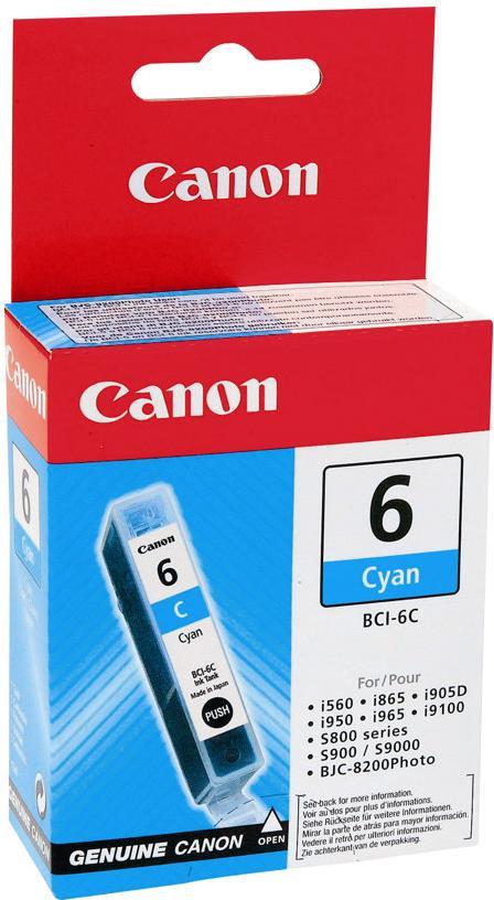 Canon BCI-6 C INK BLISTER W/SEC CYAN INKTANK (4706A028)