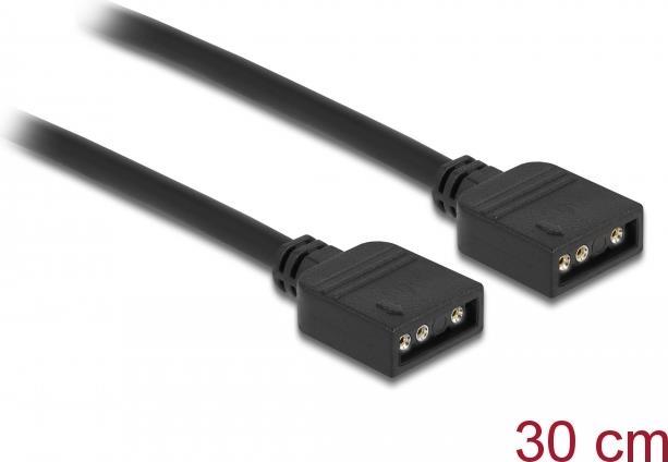 Delock RGB LED-Kabel 3-polig ARGB W bis 3-polig ARGB W 30cm 86013