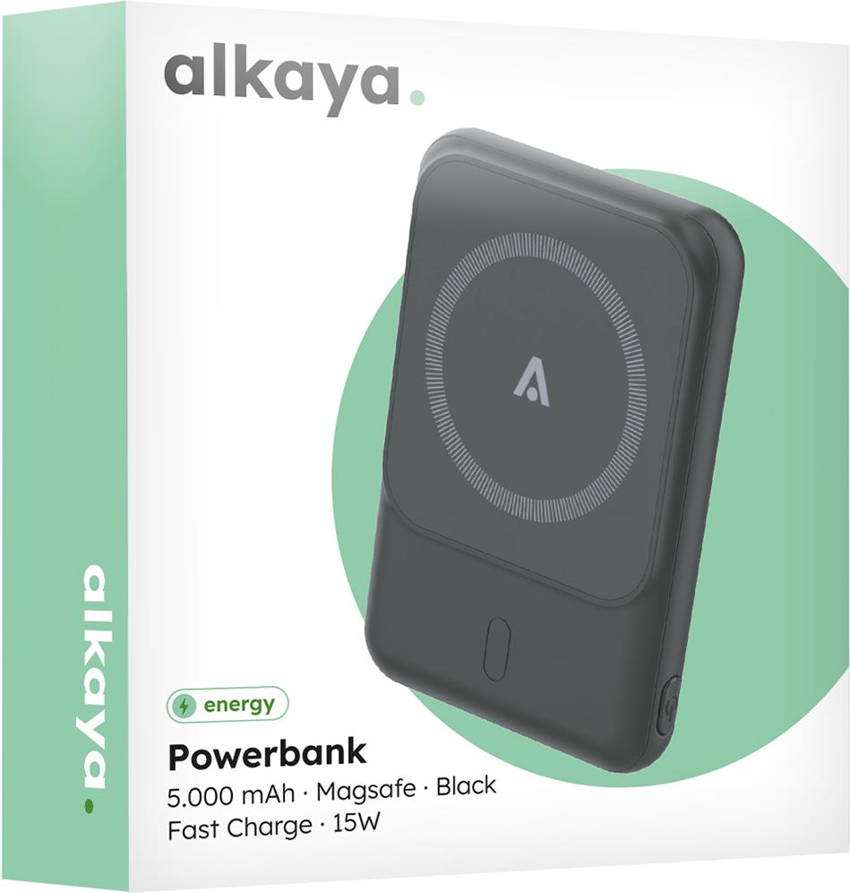 alkaya Thor MagSafe 5.000 mAh Powerbank Slim schwarz (PB-40005)