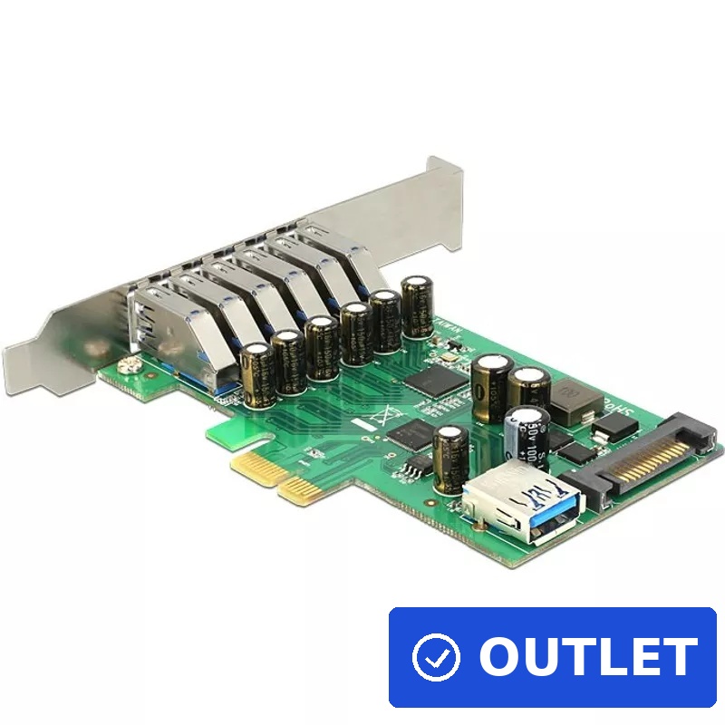 Delock PCI Express Karte > 6 x extern + 1 x intern USB 3.0 (89377) (geöffnet)