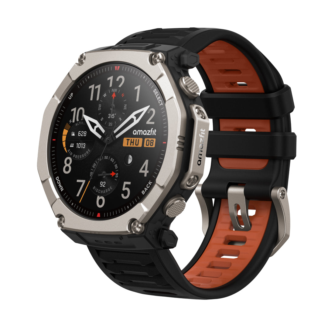 Amazfit T-Rex Ultra 2 Smartwatch Titan 1,5" AMOLED GPS 64 GB Schwarzes Magma