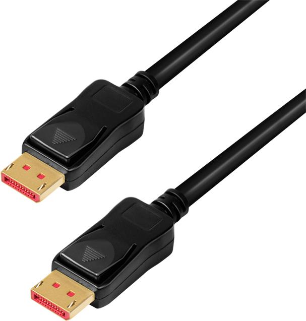 LogiLink CDV0100 DisplayPort Kabel DP/M to DP/M, 8K/60 Hz, amplifier, schwarz, 10m (CDV0100)