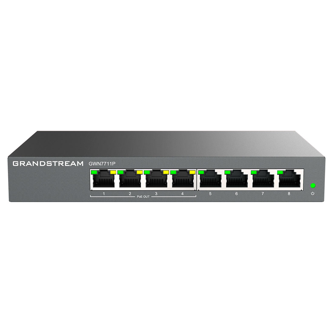 Grandstream GWN7711 Series GWN7711P - Managed Switch - 8 Ports Gigabit Ethernet PoE Grau
