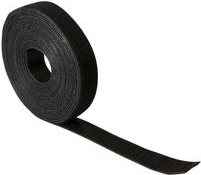 LogiLink Klettband, 20 mm x 10 m, schwarz starke Haftung, zuschneidbar, mehrfach verwendbar - 1 Stück (KAB0055)