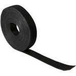 LogiLink Klettband, 20 mm x 10 m, schwarz starke Haftung, zuschneidbar, mehrfach verwendbar - 1 Stück (KAB0055)