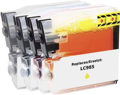 Renkforce Tinte Kombi-Pack ersetzt Brother LC-985 (LC985VALBPDR) Kompatibel Schwarz, Cyan, Magenta, Gelb RF-I-B-LC985BKCMY5PK RF-5718884 (RF-5718884)